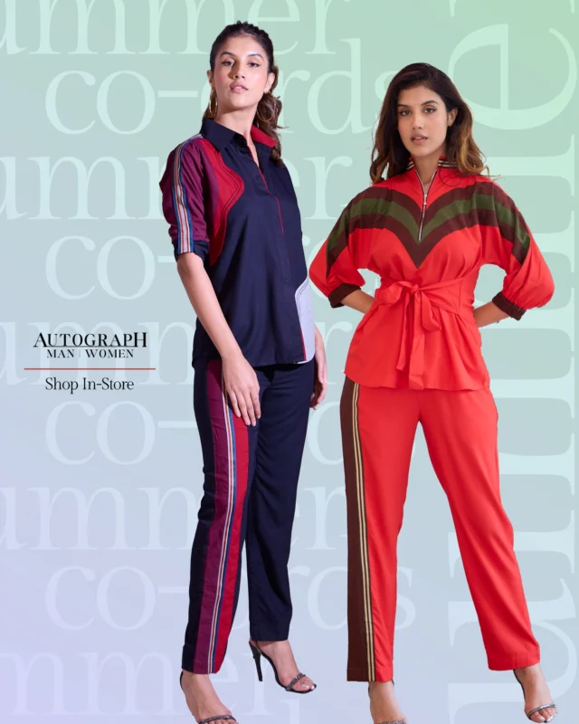 Cool, coordinated, and summer-ready. ☀️
Step into the season with vibrant co-ords that blend comfort and style effortlessly.
✨ Available now at Autograph Man | Women — Shop In-Store!

#SummerStyle #CoOrdSet #WomensFashion #AutographJaipur #ShopInStyle #BoldLooks #EffortlessChic #StyleUpdate #InStoreNow