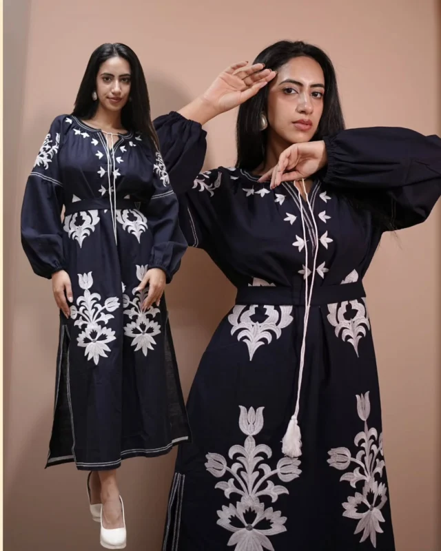 Elegance, embroidered.
This navy dress by Autograph Man | Women pairs voluminous sleeves with ivory threadwork—striking the perfect balance between drama and detail.

Effortlessly refined. Unapologetically bold.

#AutographManWomen #PowerDressing #ThreadedElegance #ModernFemininity #StatementStyle #EmbroideredGrace #BoldAndBeautiful #EffortlessChic #StyleThatSpeaks