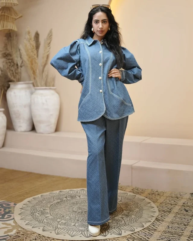 Confidence, stitched in denim.
This navy co-ord set by Autograph Man | Women blends structured puff sleeves with standout white piping and pearl buttons—bringing timeless detail to a modern silhouette.

Designed to lead, styled to inspire.

#AutographManWomen #PowerDressing #ModernElegance #CoOrdGoals #DenimWithEdge #StatementStyle #EffortlessChic #StyleThatSpeaks #BoldInBasics
