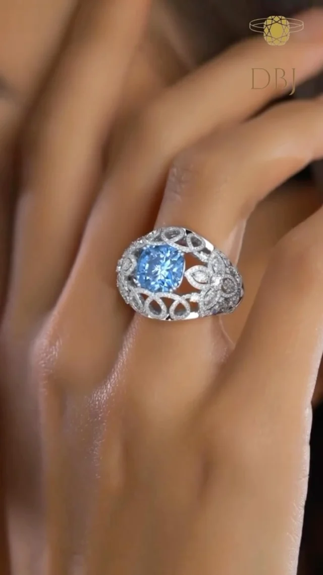 Dive into elegance. 💙
This blue topaz cocktail ring, studded with diamonds, is your perfect splash of bold brilliance and refined sparkle.
#BlueTopazRing #CocktailRing #DiamondDetails #StatementJewels #DBJJewelry #GemstoneGlow #LuxuryRings #OceanInspiredJewels #BoldAndBeautiful #FineJewelry
