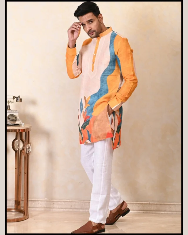 🎨 Make a statement with every step!
This multicolor kurta blends abstract brushstrokes with hand-painted floral artistry—crafted for the woman who loves to stand out. Warm ochre, rust, teal & beige tones bring festive charm with a contemporary twist. 🌸✨
Perfect for celebrations, perfect for you.

#MulticolorKurta #HandPaintedKurta #FestiveWear #EthnicFashion #ContemporaryEthnic #ArtInspiredFashion #KurtaDesigns #AbstractPrintKurta #ModernEthnicWear #StatementKurta #MandarinCollarKurta #IndianWear #KurtaStyle #FloralMotif #BoldEthnicLooks #RusticElegance #FashionWithFlair