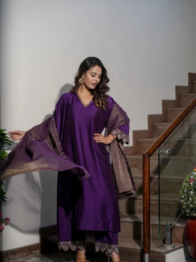 Draped in royalty, designed with grace. 💜
Our purple suit set redefines festive sophistication timeless, tailored, and truly elegant.[LuxuryEthnicWear, HandcraftedElegance, DesignerOutfits, FestiveFashion, IndianCouture, TraditionalMeetsModern, VibrantHues, TimelessStyle]