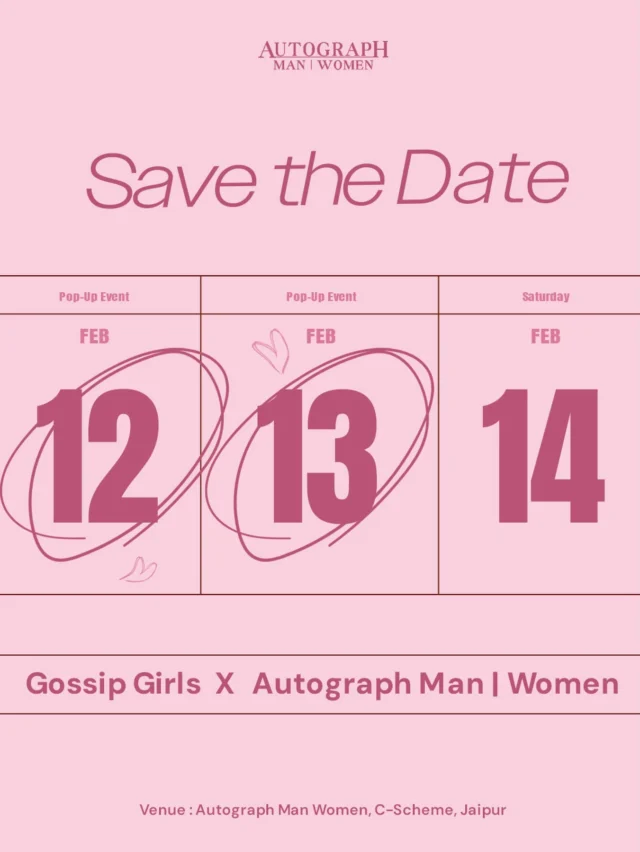 Spotted in Jaipur… two days, endless style, and clothes worth showing up for 💋
Save the date: 12th & 13th Feb.[autograph man women, jaipur fashion, pop-up event, indian designers, menswear, womenswear, western wear, bold chic style, party wear, office wear, daily wear]#autographmanwomen #jaipurfashion #indiandesigners #menswear #womenswear